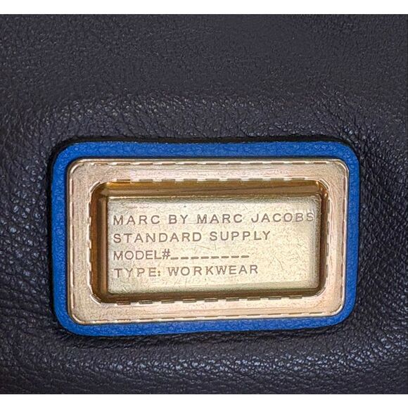 MARC by MARC JACOBS -New Q Hillier Leather Hobo Crossbody/Grey & Blue Colorblock - Picture 10 of 14